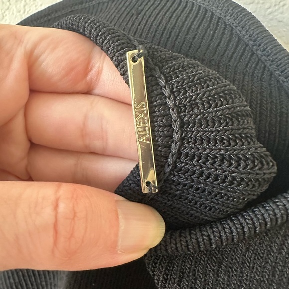 ALEXIS Kamali Strapless Combo Knit Midi Black SZ S - Picture 7 of 7